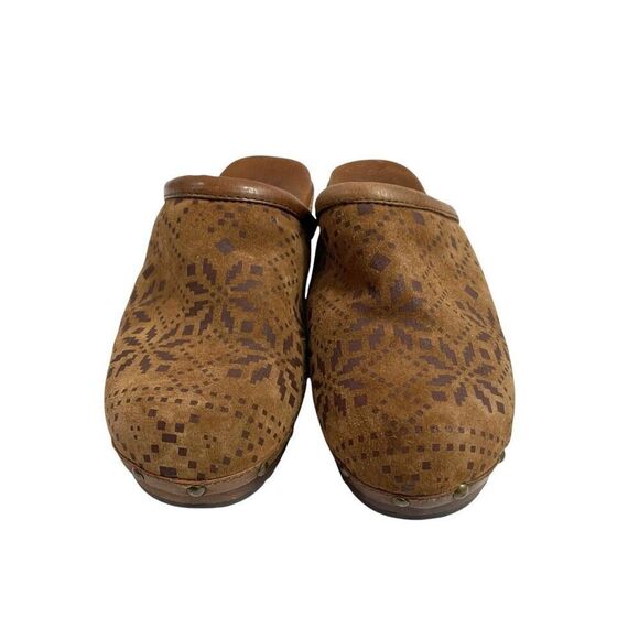 Frye Clara Campus suede sheepskin lining slide clogs Size 8-8.5 western boho - Picture 3 of 10